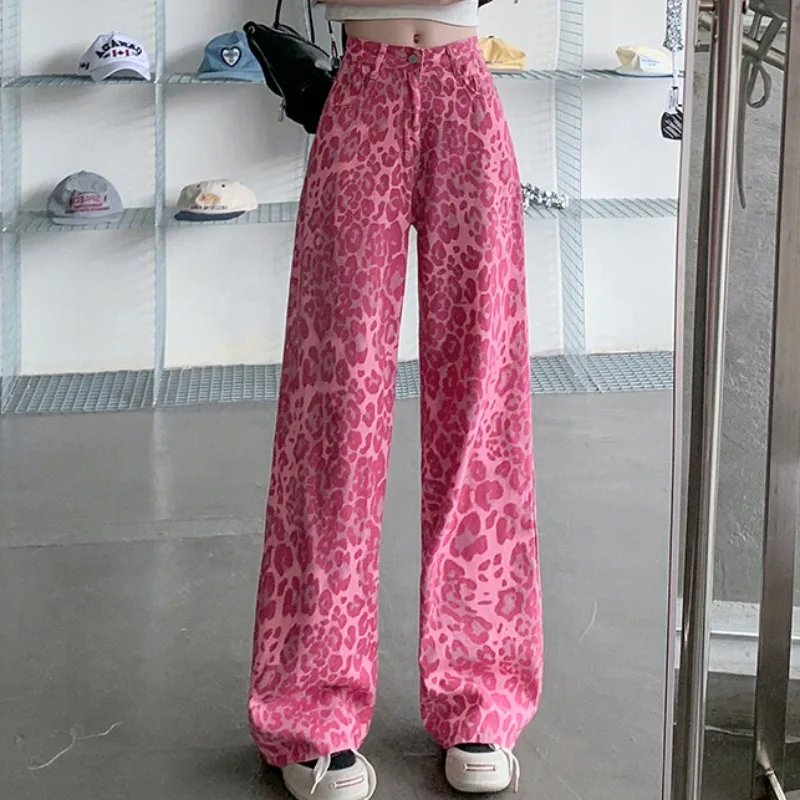 Дофамин розовые джинсы с леопардовым принтом женские весенне-осенние прямые джинсовые длинные брюки 2025 новые женские брюки с высокой талией 
Дофамин розовые джинсы с леопардовым принтом женские весенне-осенние прямые джинсовые длинные брюки 2025 новые женские брюки с высокой талией