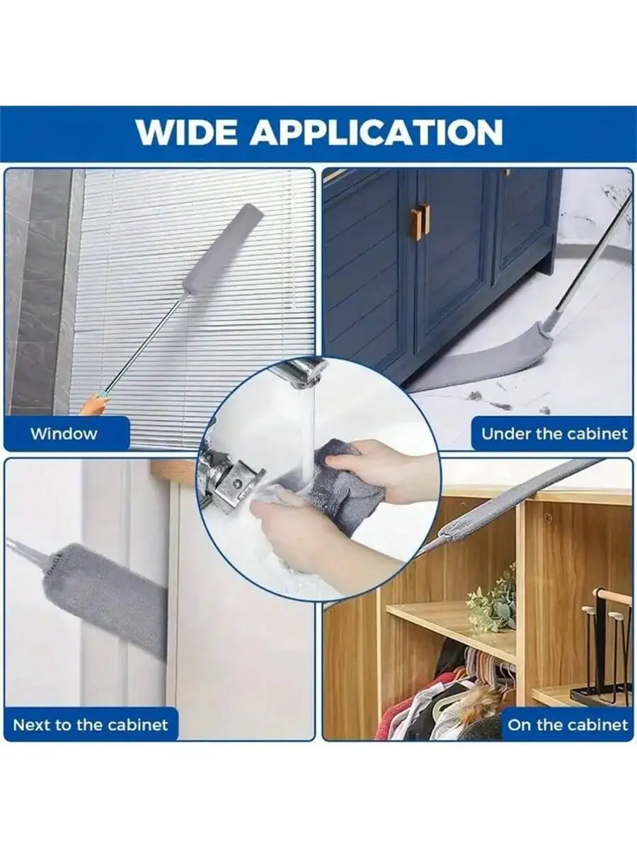 Machine Washable Ultra-Fine Fiber Bed Bottom Duster Cleaner, Includes 3pcs Cloths, Extendable Crevice Dust Cleaning Brush,
Machine Washable Ultra-Fine Fiber Bed Bottom Duster Cleaner, Includes 3pcs Cloths, Extendable Crevice Dust Cleaning Brush,