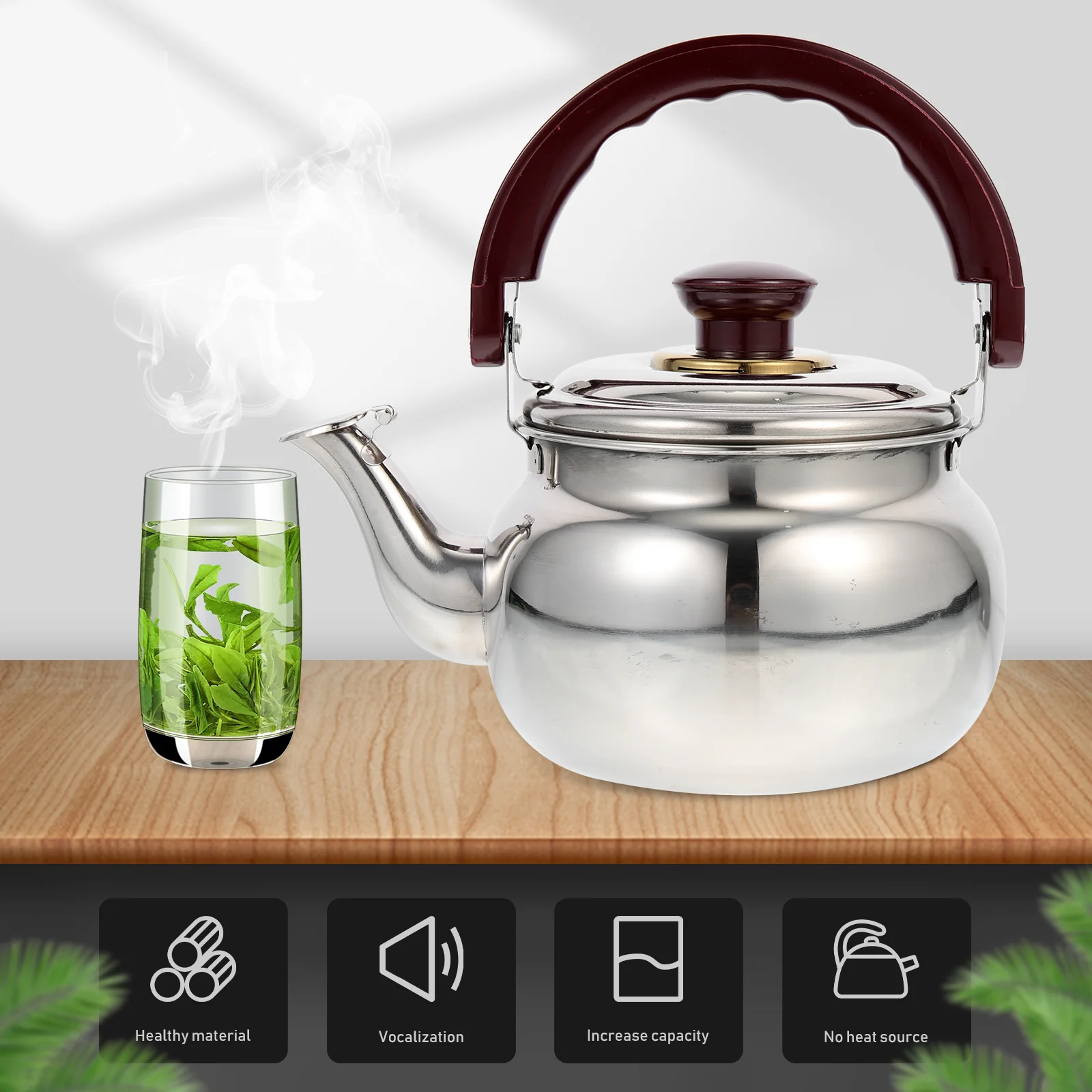 Stainless Steel Tea Large Capacity Water Boil Kettle Stovetop Heating Pot For Home Office Kitchen Anti Scalding Handle
Stainless Steel Tea Large Capacity Water Boil Kettle Stovetop Heating Pot For Home Office Kitchen Anti Scalding Handle