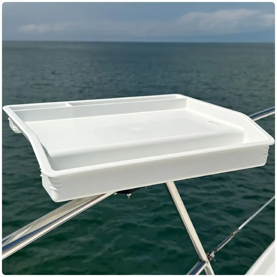 Boat Cutting Board, 17x14, Bait Cutting Board for Boat with Slide Lock Deck amp Rail Mount, Knife amp Pliers Holder, 3 Deep Tray
Boat Cutting Board, 17x14, Bait Cutting Board for Boat with Slide Lock Deck amp Rail Mount, Knife amp Pliers Holder, 3 Deep Tray