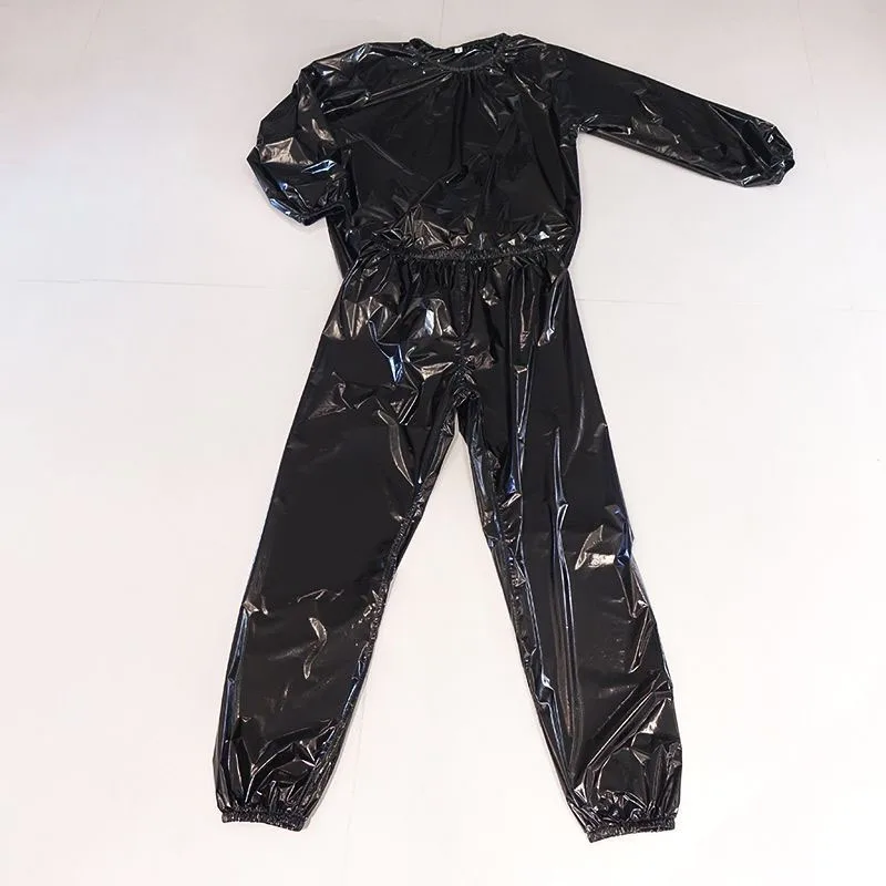 EPU Men Sexy Ultra-thin Soft Sheer Plastic Long Sleeved Loose Pullover Trousers Women Round Neck T-shirt Lantern Pants ABDL
EPU Men Sexy Ultra-thin Soft Sheer Plastic Long Sleeved Loose Pullover Trousers Women Round Neck T-shirt Lantern Pants ABDL