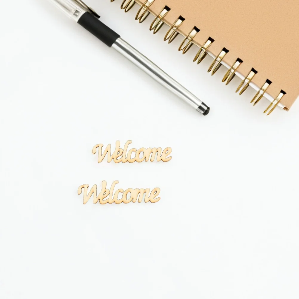 60Pcs Wooden Welcome Word Cutouts Unfinished Paintable Pieces for DIY Wedding Party Craft Wall Decor Small Blank Wooden Sign
60Pcs Wooden Welcome Word Cutouts Unfinished Paintable Pieces for DIY Wedding Party Craft Wall Decor Small Blank Wooden Sign