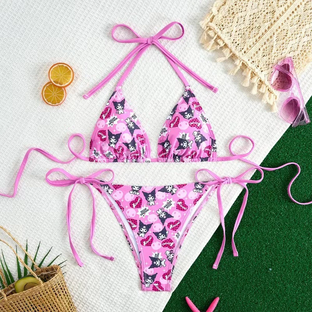 Sanrio Black Rice Strap Bikini Set Printed Strap Swimsuit Summer Y2K Cute Cartoon Anime Swimsuit Beach Bikini New Style 2025
Sanrio Black Rice Strap Bikini Set Printed Strap Swimsuit Summer Y2K Cute Cartoon Anime Swimsuit Beach Bikini New Style 2025