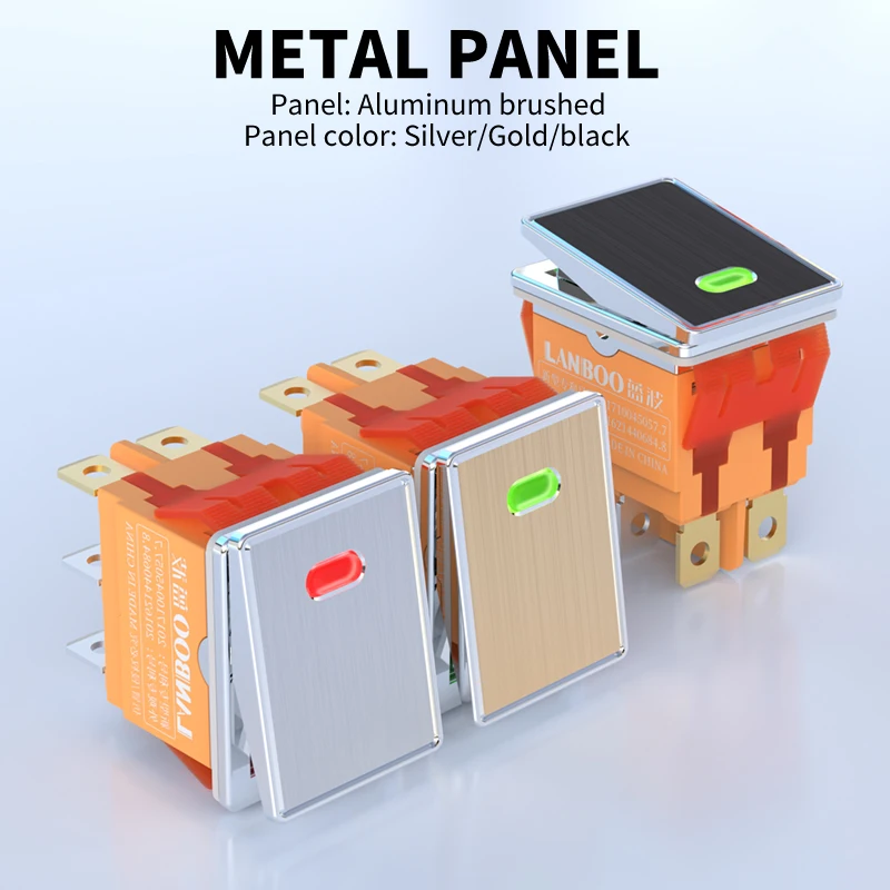 LANBOO 28x22mm Rocker Switch 2NO2NC ON-OFF Auto Reset 9-24VDC 220VAC 6 Pin Terminals for Industrial Control Panel Color Optional
LANBOO 28x22mm Rocker Switch 2NO2NC ON-OFF Auto Reset 9-24VDC 220VAC 6 Pin Terminals for Industrial Control Panel Color Optional