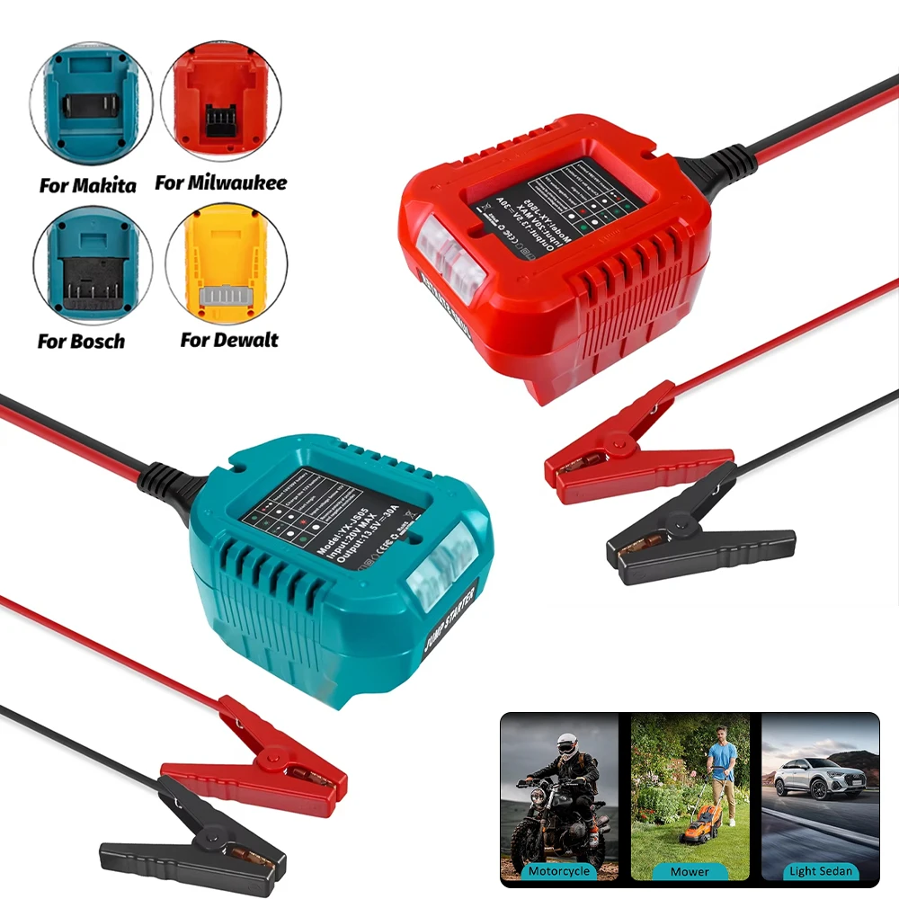 Car Jump Starters Adapter For Makita/Milwaukee/Dewalt/Bosch 18V 20V Battery Jump Starter Heavy Duty Automotive Booster Cables
Car Jump Starters Adapter For Makita/Milwaukee/Dewalt/Bosch 18V 20V Battery Jump Starter Heavy Duty Automotive Booster Cables