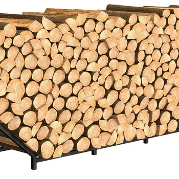 5.9-foot firewood rack bracket, indoor and outdoor heavy-duty metal wood frame, adjustable stacking crane fireplace wood