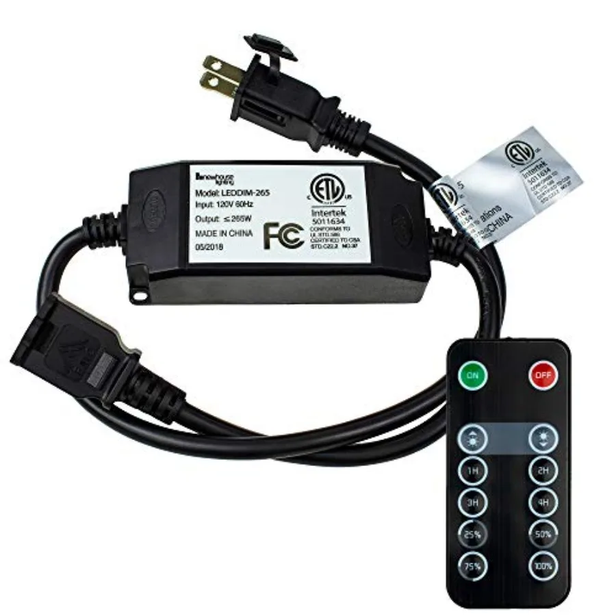 RS-NA-265W Wirel Outdoor LED String Light Dimmer Control Outlet 265 Max Watts 100ft Remote Range ETL Listed, Black
RS-NA-265W Wirel Outdoor LED String Light Dimmer Control Outlet 265 Max Watts 100ft Remote Range ETL Listed, Black