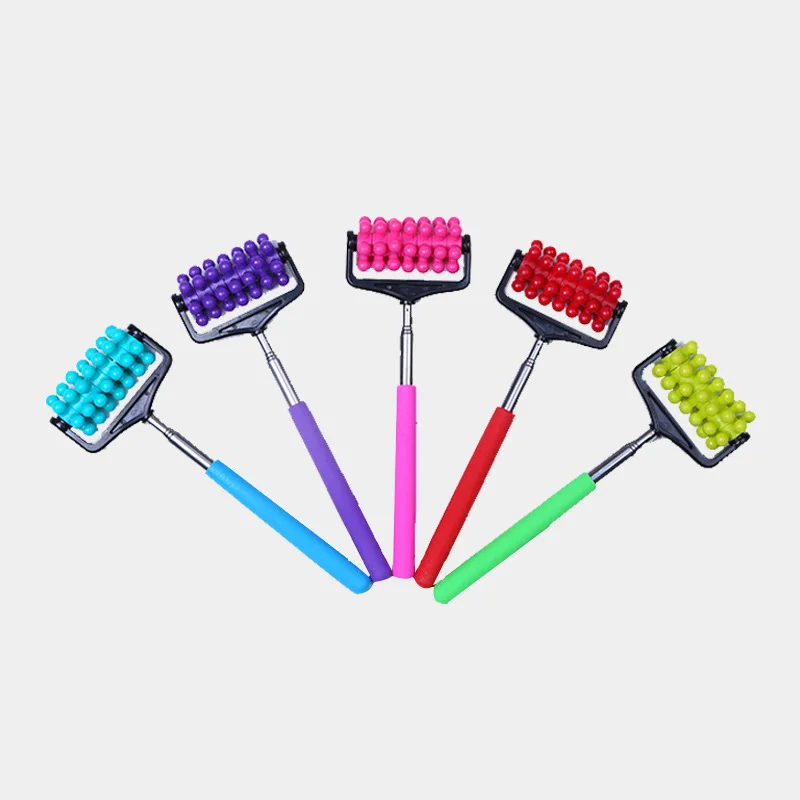 New Stainless Steel Telescopic Roller Massager with Four Stage Push Back To Relieve Fatigue and Relax Body and Mind Massage Tool 
New Stainless Steel Telescopic Roller Massager with Four Stage Push Back To Relieve Fatigue and Relax Body and Mind Massage Tool