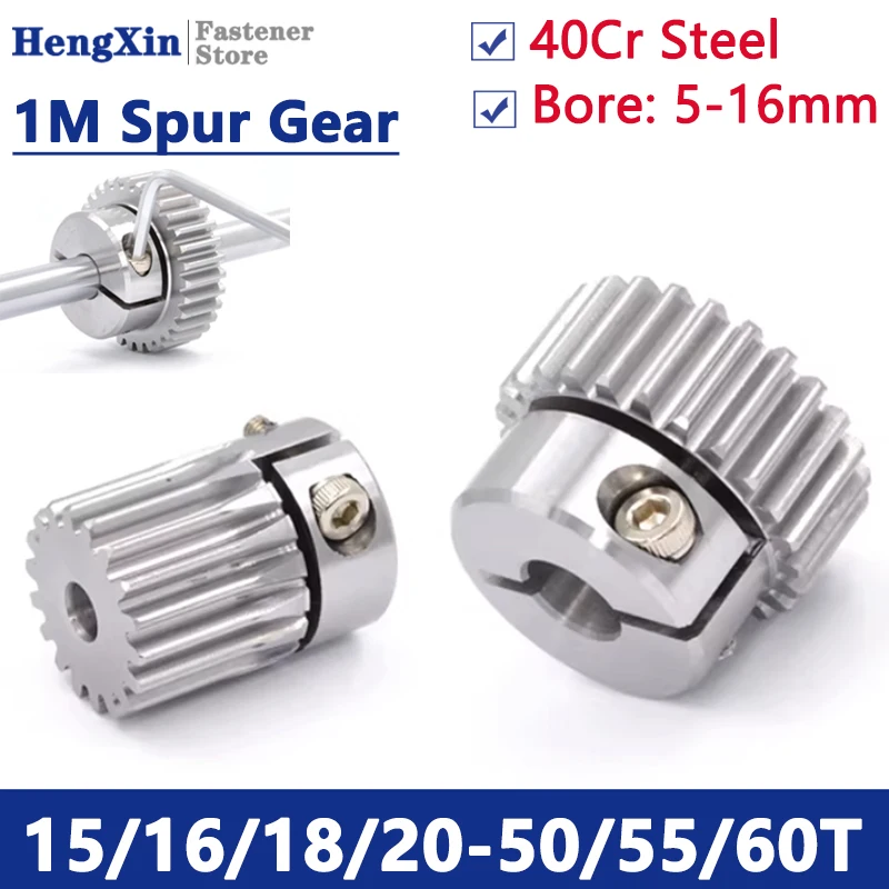 1pcs 15T-60T 1M 40Cr Steel Spur Gear Clamping Gear Precision Milling Motor Gears with Step Bore 5-16mm 15/16/18-50/55/60 Teeth
1pcs 15T-60T 1M 40Cr Steel Spur Gear Clamping Gear Precision Milling Motor Gears with Step Bore 5-16mm 15/16/18-50/55/60 Teeth