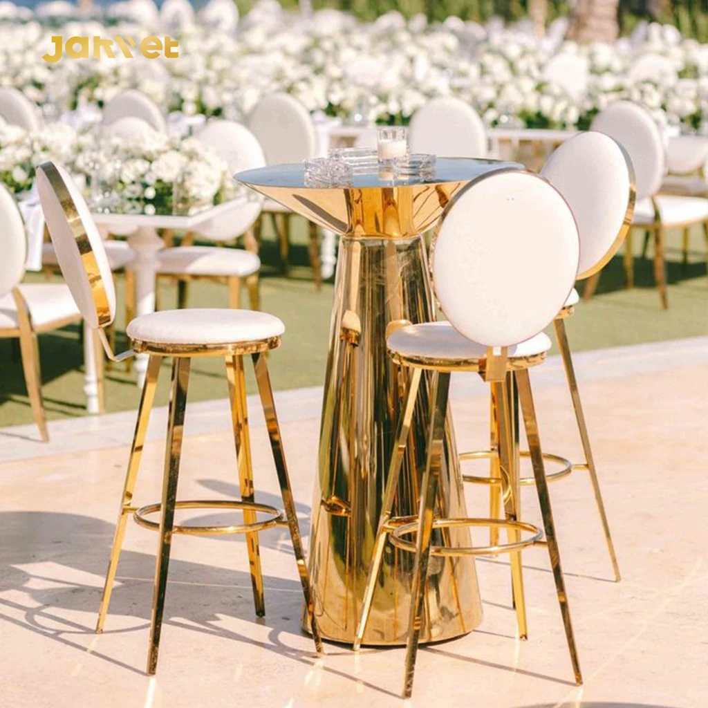 Wedding event beverage bar and chairs luxurious gold stainless steel bar commercial chairs and table milk tea shop tables chair
Wedding event beverage bar and chairs luxurious gold stainless steel bar commercial chairs and table milk tea shop tables chair