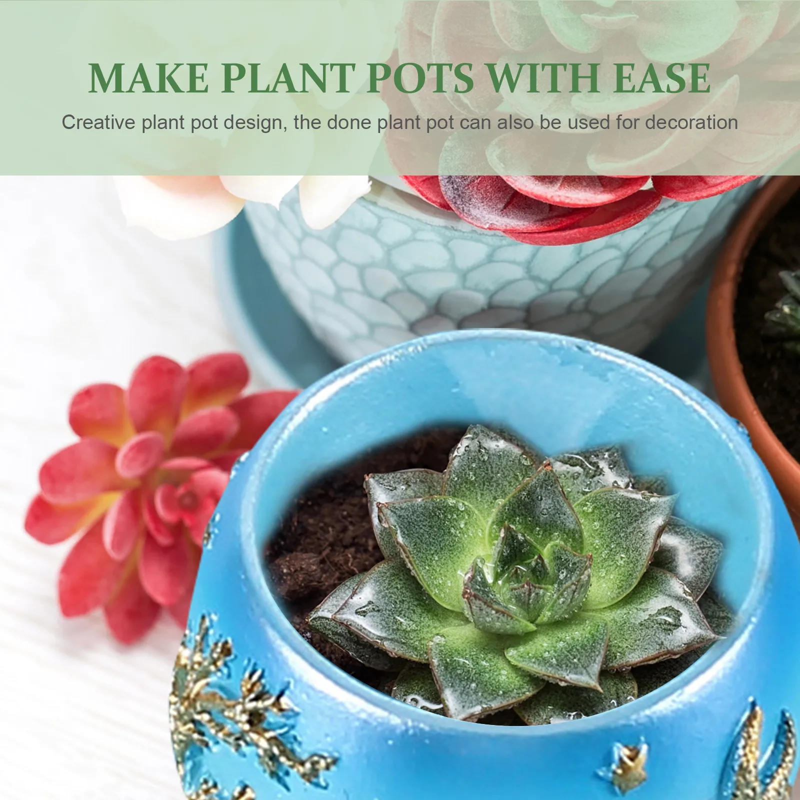 Silicone Plant Pot Mold Diy Craft Flowerpot Casting Mold Creative Transparent High Flexibility Non- Demold Decorative
Silicone Plant Pot Mold Diy Craft Flowerpot Casting Mold Creative Transparent High Flexibility Non- Demold Decorative