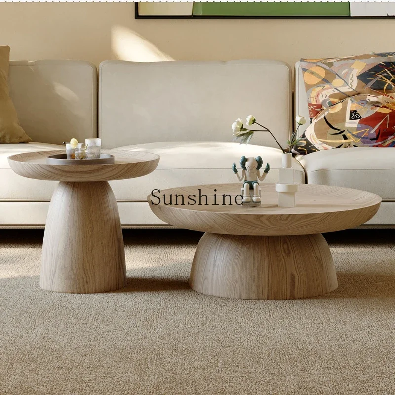 Medieval style round coffee table combination living room home minimalist walnut high sense
Medieval style round coffee table combination living room home minimalist walnut high sense
