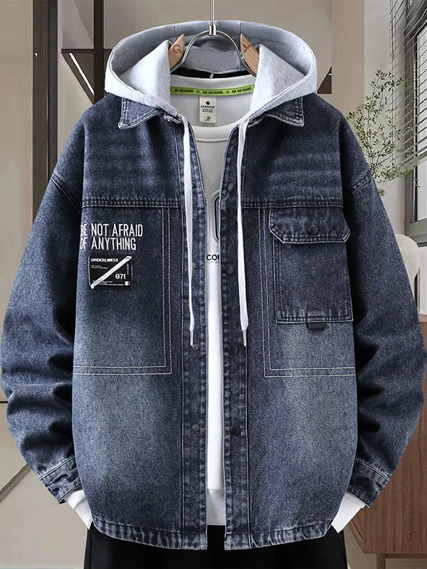 Autumn New Sle Men's Denim Jaet with Hood Waed Removable Cap Trendy Brand Youth Casual Long Sve Cotton Polyester Blend
Autumn New Sle Men's Denim Jaet with Hood Waed Removable Cap Trendy Brand Youth Casual Long Sve Cotton Polyester Blend