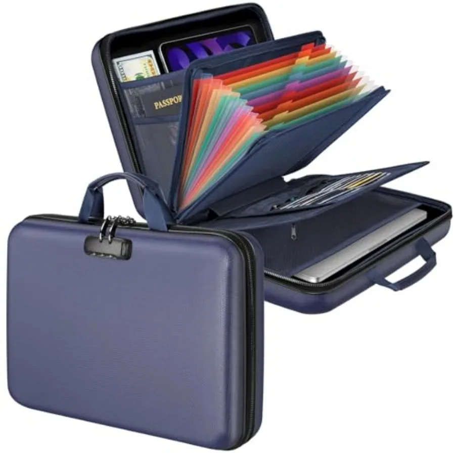 Fireproof Document Organizer Bag, 5200℉ File Organizer Safe Box, Hard Shell Document Bag with 13 Pocket Accordion File Folder
Fireproof Document Organizer Bag, 5200℉ File Organizer Safe Box, Hard Shell Document Bag with 13 Pocket Accordion File Folder