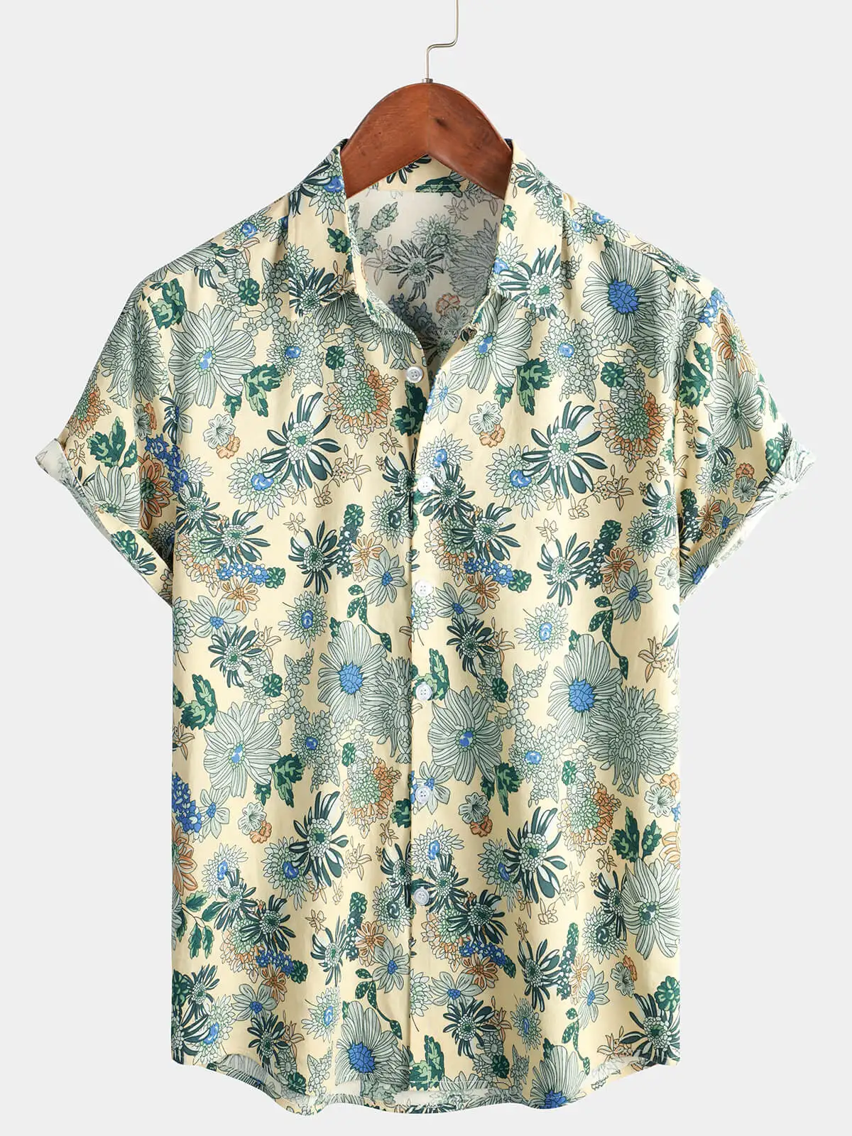 Men's Retro Green Floral Print Vintage Casual Button-Down Cool Beach Short Sleeve Shirt
Men's Retro Green Floral Print Vintage Casual Button-Down Cool Beach Short Sleeve Shirt