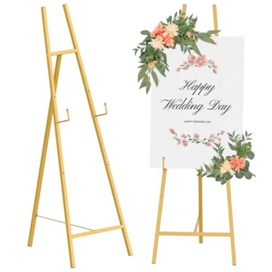Набор из 2 золотых напольных мольбертов-подставок для вывесок, регулируемые металлические мольберты-дисплеи, большие напольные мольберты для картин, свадебных плакатов и постеров
Набор из 2 золотых напольных мольбертов-подставок для вывесок, регулируемые металлические мольберты-дисплеи, большие напольные мольберты для картин, свадебных плакатов и постеров