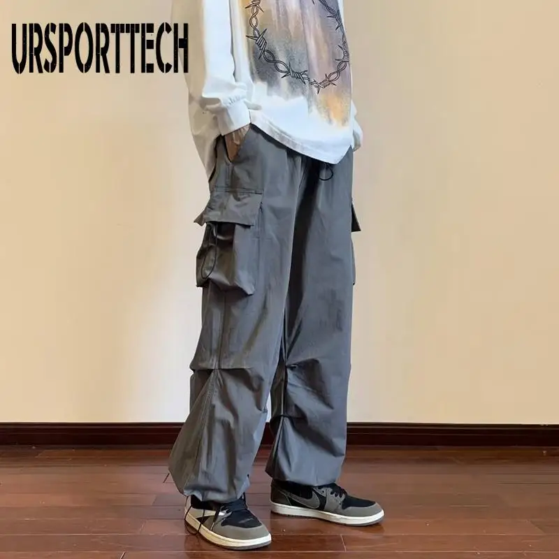 Spring Autumn Men Pants Solid Multi Pocket Loose Baggy Pants Hip Hop Elastic Waist Trousers Casual Pocket Classic Cityboy Pant
Spring Autumn Men Pants Solid Multi Pocket Loose Baggy Pants Hip Hop Elastic Waist Trousers Casual Pocket Classic Cityboy Pant