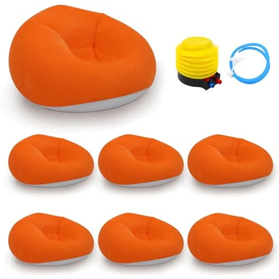 6 Pcs Bean Bag Chairs Inflatable Chairs with Electric Air Pump Outdoor Blow up Camping Chairs Lazy Sofa Portable Loungers Couch
6 Pcs Bean Bag Chairs Inflatable Chairs with Electric Air Pump Outdoor Blow up Camping Chairs Lazy Sofa Portable Loungers Couch