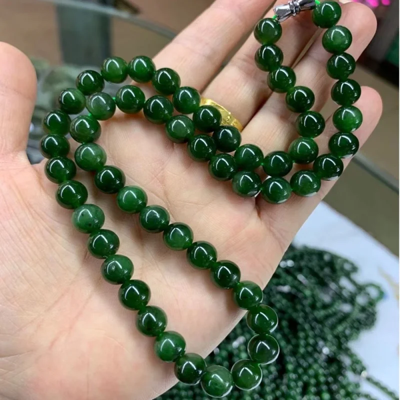 Hetian Jade Jasper Necklace 8M Buddha 108 Round Beads Hanging Rope Pendant Bracelet Accessories
Hetian Jade Jasper Necklace 8M Buddha 108 Round Beads Hanging Rope Pendant Bracelet Accessories