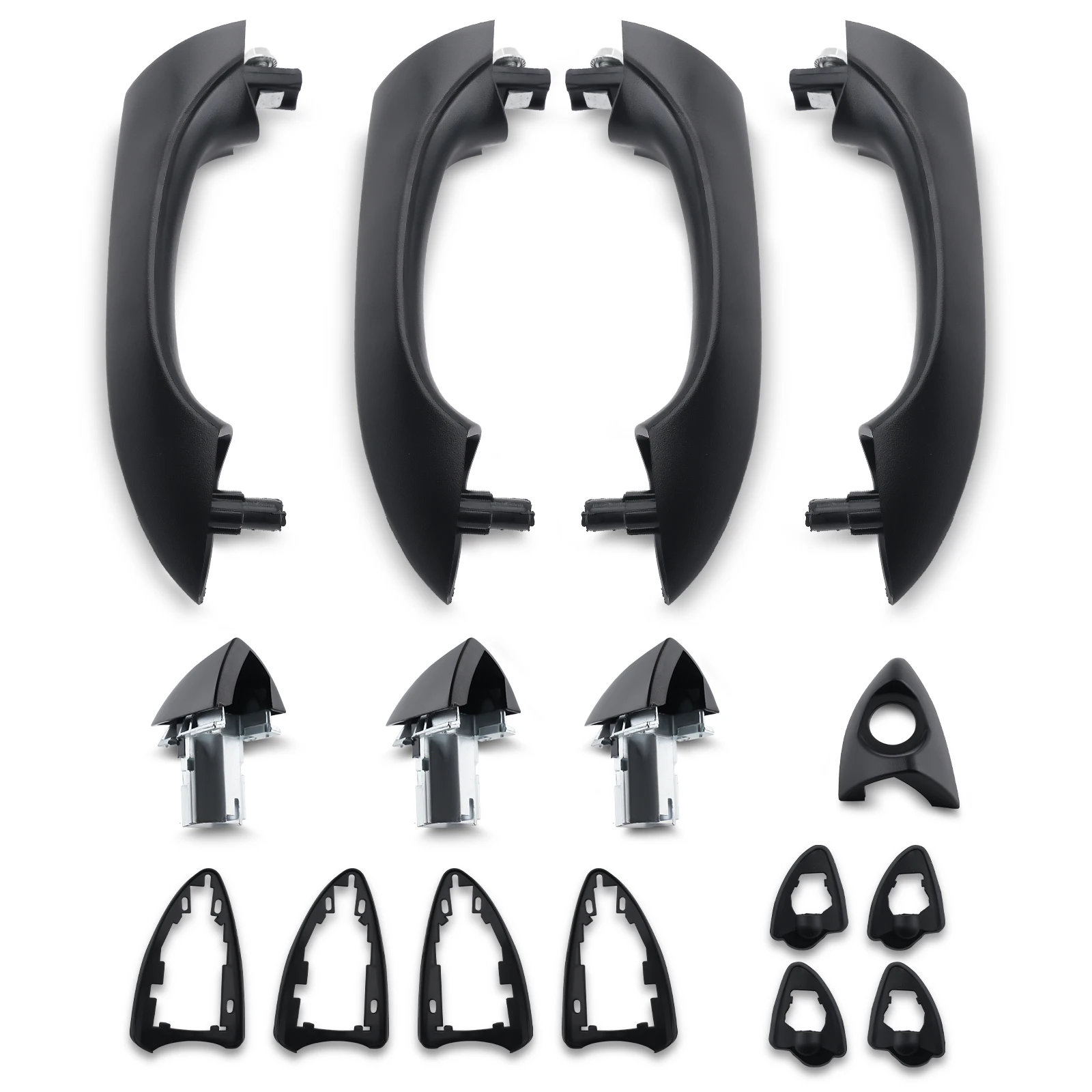 4x Outside Door Handle Front Rear for BMW X5 2000-2006 51218243617 Black
4x Outside Door Handle Front Rear for BMW X5 2000-2006 51218243617 Black