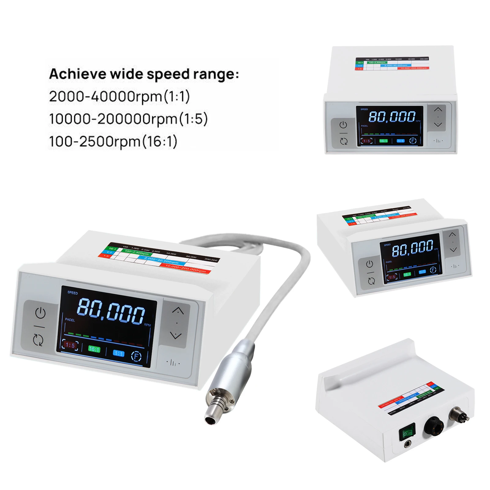 NSK Style Dental LED Brushless Electric Micro Motor fit 1:5 1:1 LED Contra Angle
NSK Style Dental LED Brushless Electric Micro Motor fit 1:5 1:1 LED Contra Angle