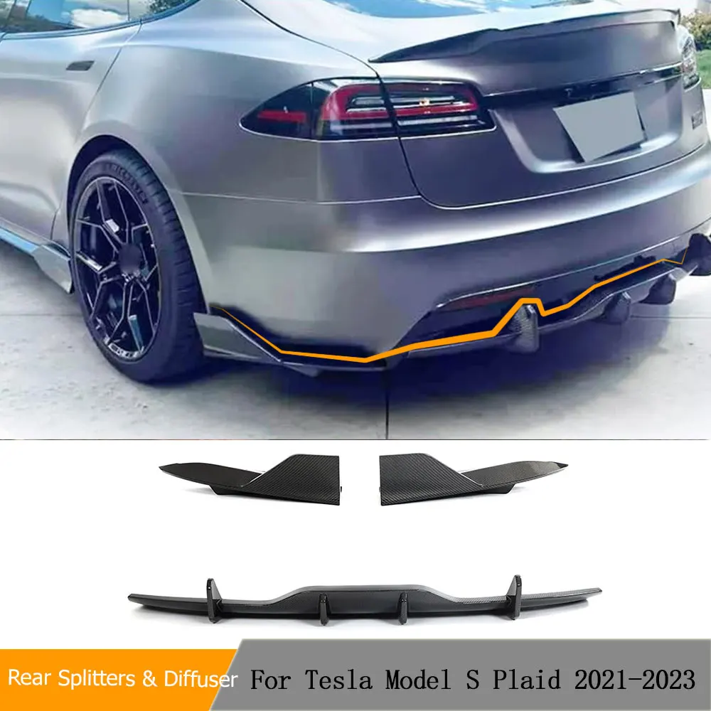 Диффузор и разветвители заднего бампера для Tesla Model S Plaid 2021-2023, автомобильный задний бампер из углеродного волокна, выхлопной диффузор, спойлер для губ
Диффузор и разветвители заднего бампера для Tesla Model S Plaid 2021-2023, автомобильный задний бампер из углеродного волокна, выхлопной диффузор, спойлер для губ