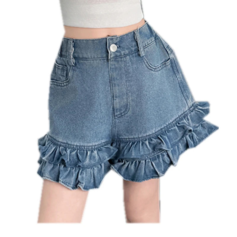 2025 New Summer Kids Denim Shorts with Ruffles for Teenage Girl High Fashion Streetwear Bottoms Child Casual Mini Jeans Shorts
2025 New Summer Kids Denim Shorts with Ruffles for Teenage Girl High Fashion Streetwear Bottoms Child Casual Mini Jeans Shorts