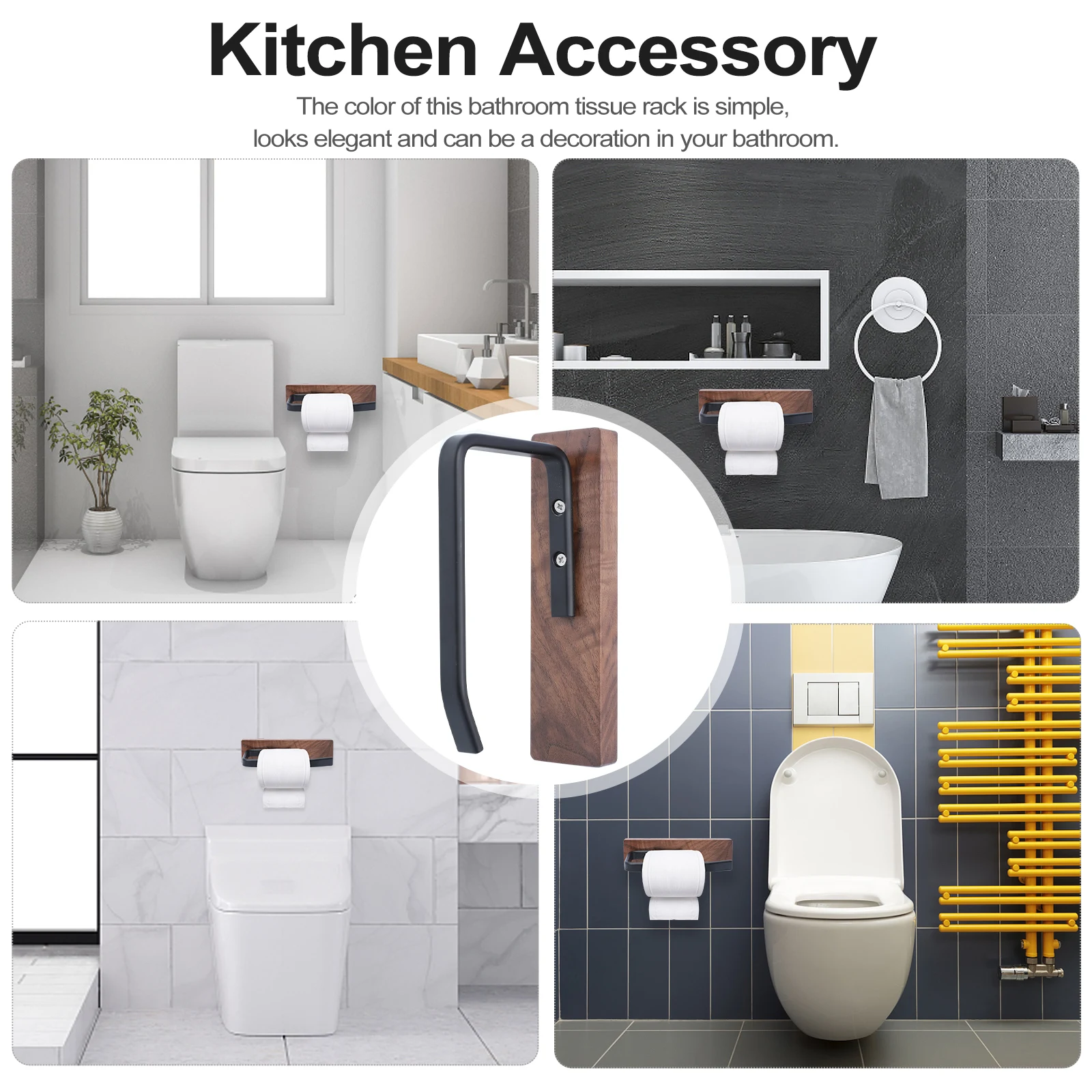 Wooden Wall Mount Paper Towel Holder Rack Space saving Bathroom Kitchen Tissue ganizer Storage Shelf Durable Material No Drill
Wooden Wall Mount Paper Towel Holder Rack Space saving Bathroom Kitchen Tissue ganizer Storage Shelf Durable Material No Drill