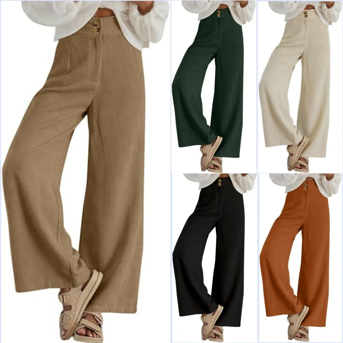 Women Corduroy Pants High Waist Brown Corduroy Trousers Relaxed Fit Full Length Casual Pants Dark Green Corduroy Straight Leg
Women Corduroy Pants High Waist Brown Corduroy Trousers Relaxed Fit Full Length Casual Pants Dark Green Corduroy Straight Leg