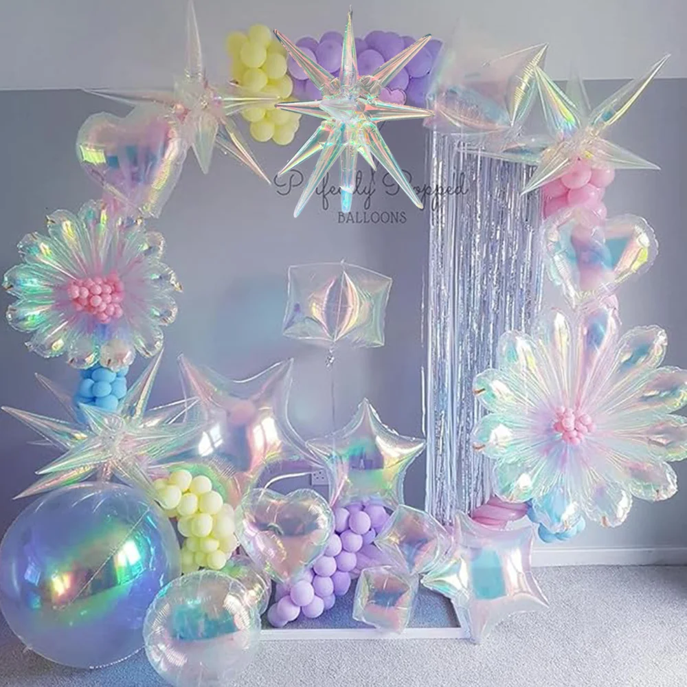 10 Pcs Iridescent Laser transparency Colorful Balloon Explosion Star Love Pentagram Balloon Birthday Wedding Graduation Decor
10 Pcs Iridescent Laser transparency Colorful Balloon Explosion Star Love Pentagram Balloon Birthday Wedding Graduation Decor