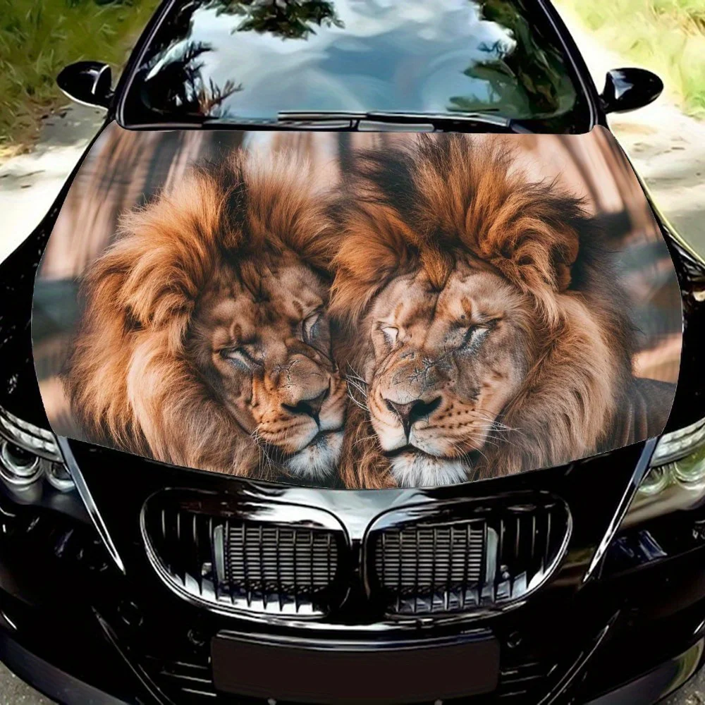 Two Lions in Sleep with Love, Cool Car Engine Cover Stickers, Easy To Remove Durable Personalized Car Accessories, PVC Material
Two Lions in Sleep with Love, Cool Car Engine Cover Stickers, Easy To Remove Durable Personalized Car Accessories, PVC Material