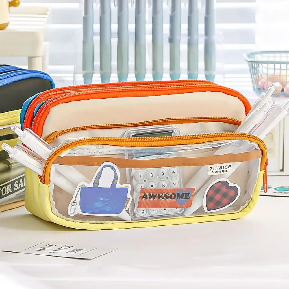 Multi Layer Pencil Pouch Assorted Colors Large Capacity Pencil Storage Bag Dust Prevention Badge Display Stationery Bag Student
Multi Layer Pencil Pouch Assorted Colors Large Capacity Pencil Storage Bag Dust Prevention Badge Display Stationery Bag Student