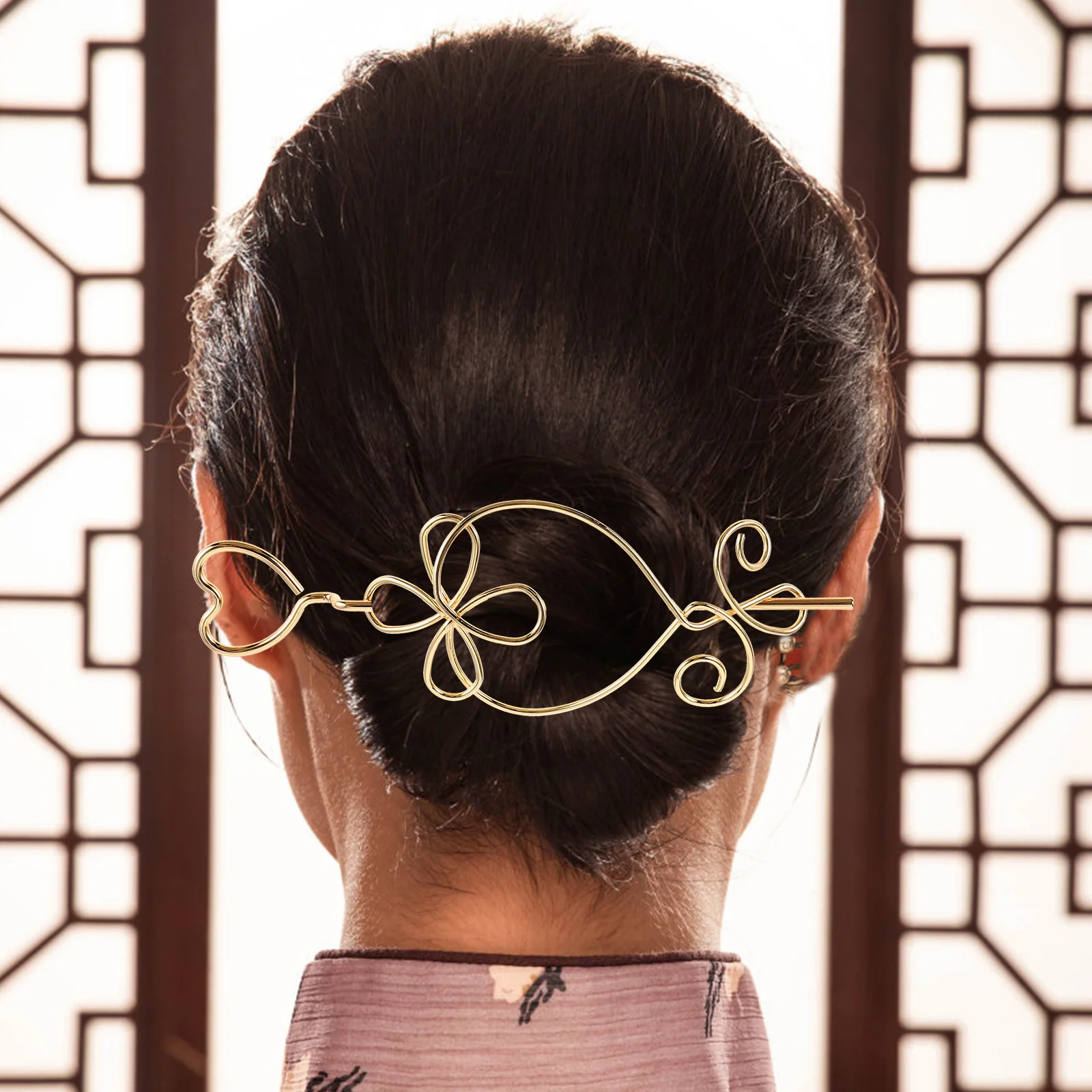 Metal Stick Chinese Style Long Pin Vintage Design Durable Alloy Hair Styling Tool For Thick Hair Secure Hold Bun
Metal Stick Chinese Style Long Pin Vintage Design Durable Alloy Hair Styling Tool For Thick Hair Secure Hold Bun
