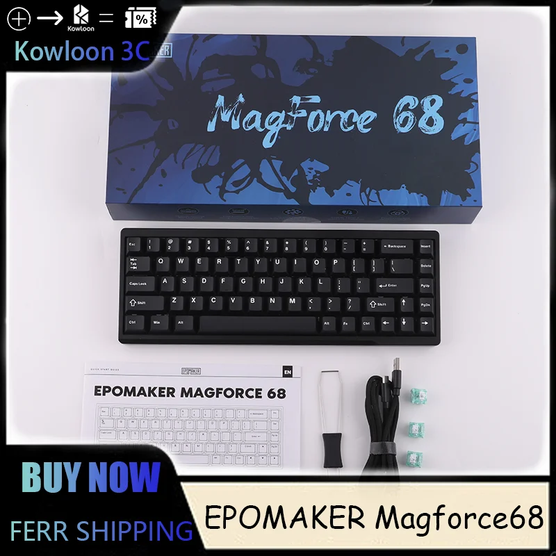 EPOMAKER Magforce68 Magnetic Axis Keyboard Gaming Tri-mode 0.01RT Hot Swap 8KHz 32K Scan Rate 0.125ms CNC Gasket Gateron
EPOMAKER Magforce68 Magnetic Axis Keyboard Gaming Tri-mode 0.01RT Hot Swap 8KHz 32K Scan Rate 0.125ms CNC Gasket Gateron