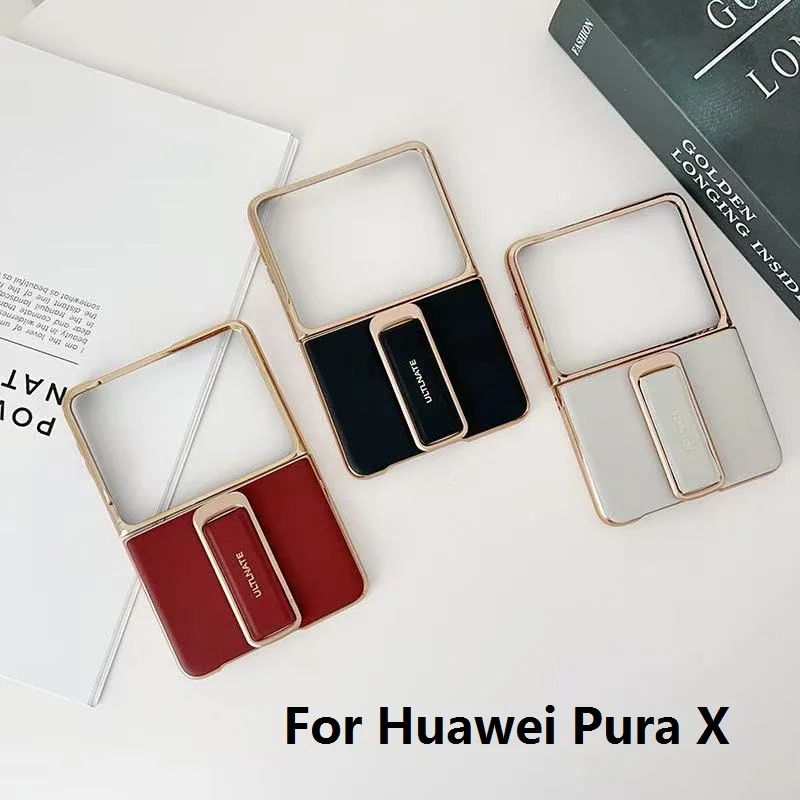 Genuine Leather For Huawei Pura X Case Wrist Strap Plating Rotating Bracket Protection Cover
Genuine Leather For Huawei Pura X Case Wrist Strap Plating Rotating Bracket Protection Cover