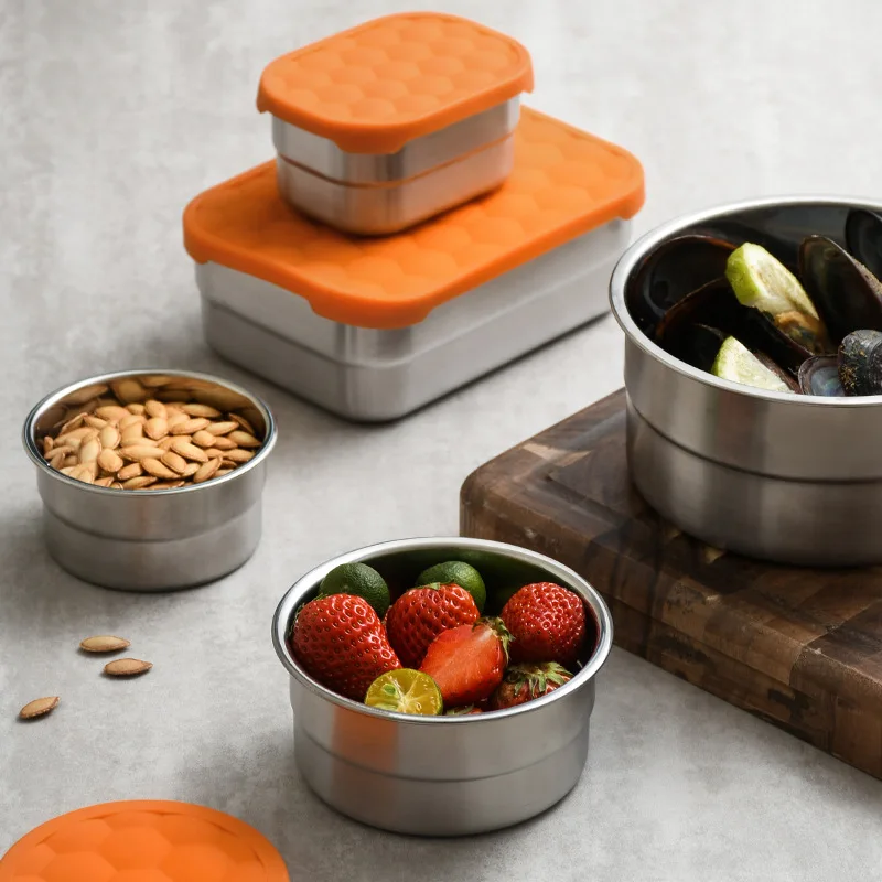 Stainless Steel Food Storage Box with Silicone Lid Portable Lunch Fresh Keeping Box Refrigerator Freezer Kitchen Food Organizer
Stainless Steel Food Storage Box with Silicone Lid Portable Lunch Fresh Keeping Box Refrigerator Freezer Kitchen Food Organizer