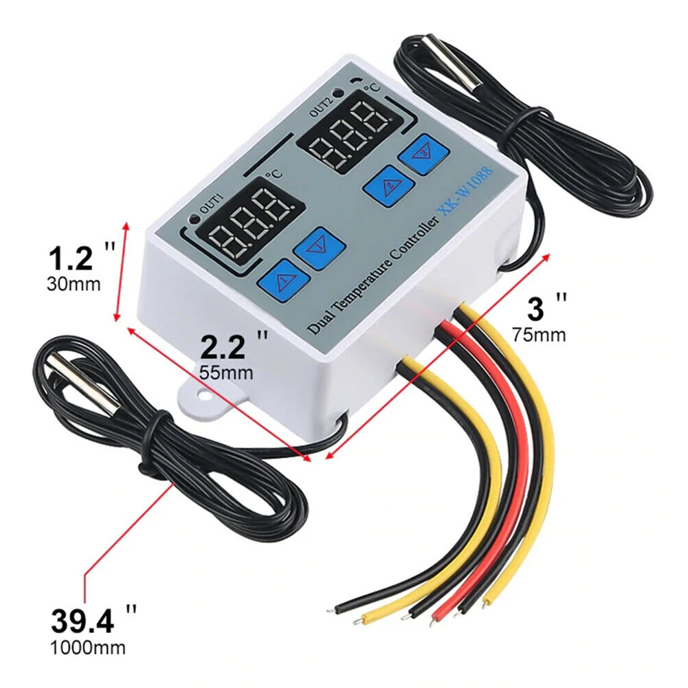 XKW1088 Digital Thermostat Temperature Controller with Dual Relay Output Achieve Precise Temperature Regulation
XKW1088 Digital Thermostat Temperature Controller with Dual Relay Output Achieve Precise Temperature Regulation