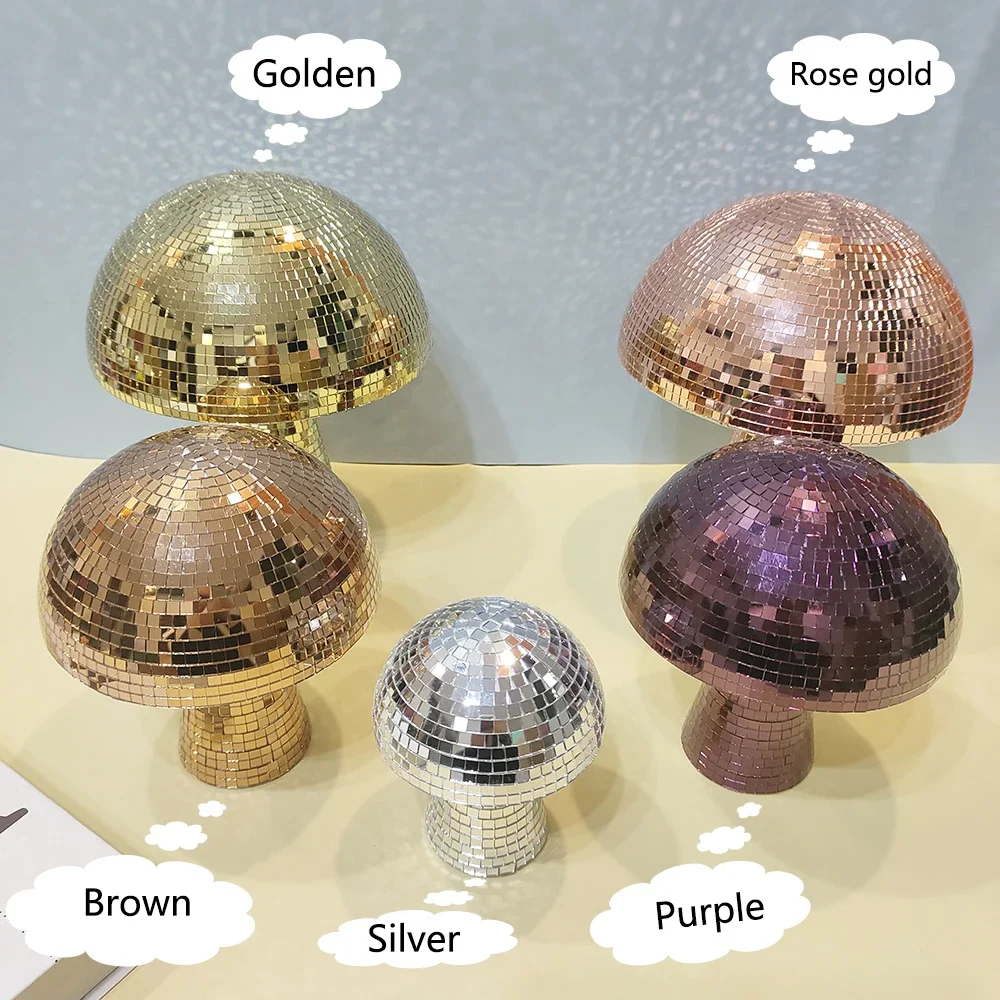 Retro Reflective Mushroom Shape Disco Mirror Ball DJ Light Modern Home Decor for Prom House Party Room Sculptures and Figurines
Retro Reflective Mushroom Shape Disco Mirror Ball DJ Light Modern Home Decor for Prom House Party Room Sculptures and Figurines