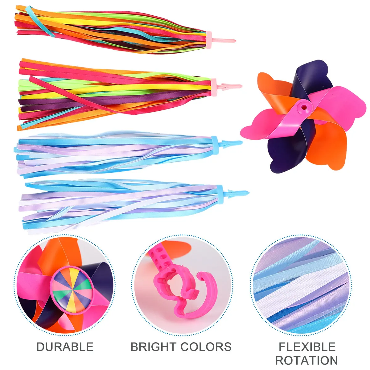 Bike Windmill Scooter Accessories Colorful Streamers Handlebar Decoration Set Child Bike Scooter Bright Outdoor Riding Fun
Bike Windmill Scooter Accessories Colorful Streamers Handlebar Decoration Set Child Bike Scooter Bright Outdoor Riding Fun