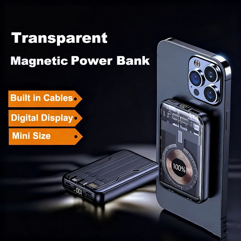 20000mAh Magnetic Wireless Charger Power Bank for iPhone 17 16 Samsung Huawei Xiaomi Portable External Battery Charger Powerbank
20000mAh Magnetic Wireless Charger Power Bank for iPhone 17 16 Samsung Huawei Xiaomi Portable External Battery Charger Powerbank