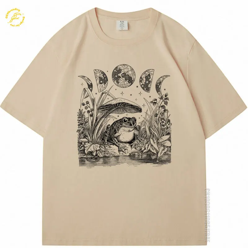Cute Cottagecore Aesthetic Frog Mushroom Moon Witchy 2025 Hot Tee Vintage Short Sleeve T-Shirt Men Brands Top Summer Oversized
Cute Cottagecore Aesthetic Frog Mushroom Moon Witchy 2025 Hot Tee Vintage Short Sleeve T-Shirt Men Brands Top Summer Oversized