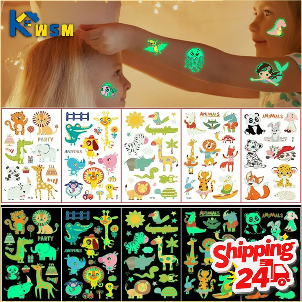 5-100 шт. светящиеся в темноте татуировки с животными наклейки водостойкие временные боди-арт для лица для детей сувениры для вечеринок праздничные мероприятия
5-100 шт. светящиеся в темноте татуировки с животными наклейки водостойкие временные боди-арт для лица для детей сувениры для вечеринок праздничные мероприятия