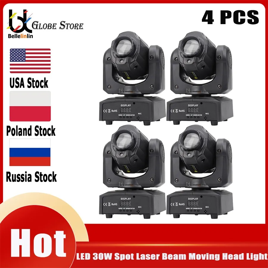 No Tax 4Pcs Lights Beam Spot Laser Light 30W LED Moving Head Stage Light Dj Bar Wedding Party
No Tax 4Pcs Lights Beam Spot Laser Light 30W LED Moving Head Stage Light Dj Bar Wedding Party
