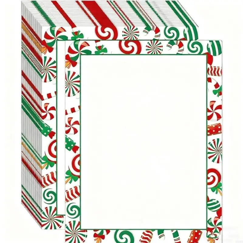 100 PCS Christmas Tree Holiday Letterhead Christmas Border Computer Paper Stationery Paper for Note Letters to Santa Papers H8WD
100 PCS Christmas Tree Holiday Letterhead Christmas Border Computer Paper Stationery Paper for Note Letters to Santa Papers H8WD