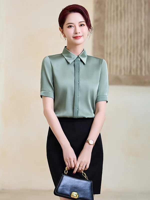 Profional ort Sve irt Set Women's Commute Hotel Front Desk Interview Formal Sensation Satin Acetate Blouse Work Uni...
Profional ort Sve irt Set Women's Commute Hotel Front Desk Interview Formal Sensation Satin Acetate Blouse Work Uni...