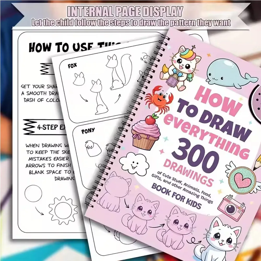 How To Draw Everything: 300 Drawings of Cute Stuff Coloring Book Step-by-Step Simple Drawings Books, Kids Art Supplies Dropship
How To Draw Everything: 300 Drawings of Cute Stuff Coloring Book Step-by-Step Simple Drawings Books, Kids Art Supplies Dropship