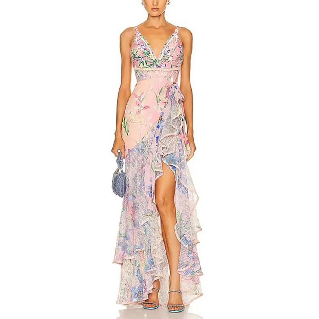 Floral Printed One-Piece Bikini Swimsuit, Summer Beach Sexy V-Neck Flowing Swimsuit
Floral Printed One-Piece Bikini Swimsuit, Summer Beach Sexy V-Neck Flowing Swimsuit