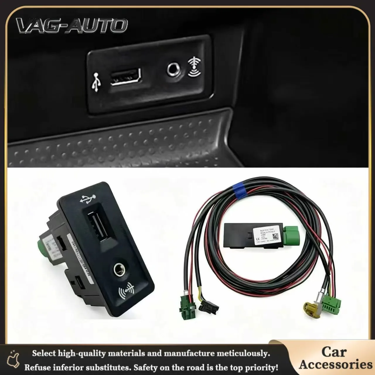 5Q0 035 726 E USB AUX CarPlay Adapter MIB2 MDI AMI Media Switch for VW Golf 7 MK7 Passat B8 - Plug & Play
5Q0 035 726 E USB AUX CarPlay Adapter MIB2 MDI AMI Media Switch for VW Golf 7 MK7 Passat B8 - Plug & Play