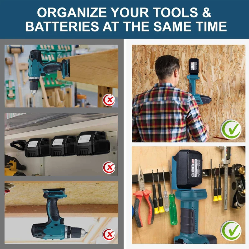 2/5pcs Power Tool Battery Mount Holder 2 IN 1 Tool Holder for Makita Battery Tool Storage Rack Bracket with Screws DIY
2/5pcs Power Tool Battery Mount Holder 2 IN 1 Tool Holder for Makita Battery Tool Storage Rack Bracket with Screws DIY