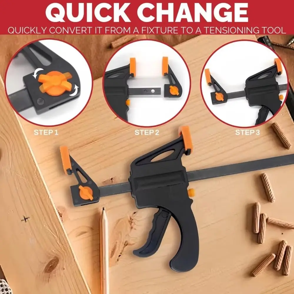 Quick Ratchet Release Bar Clamp Speed Squeeze Portable Woodworking Clamp Trigger Clamp Hard Quick Ratchet Clamp Carpentry Work
Quick Ratchet Release Bar Clamp Speed Squeeze Portable Woodworking Clamp Trigger Clamp Hard Quick Ratchet Clamp Carpentry Work